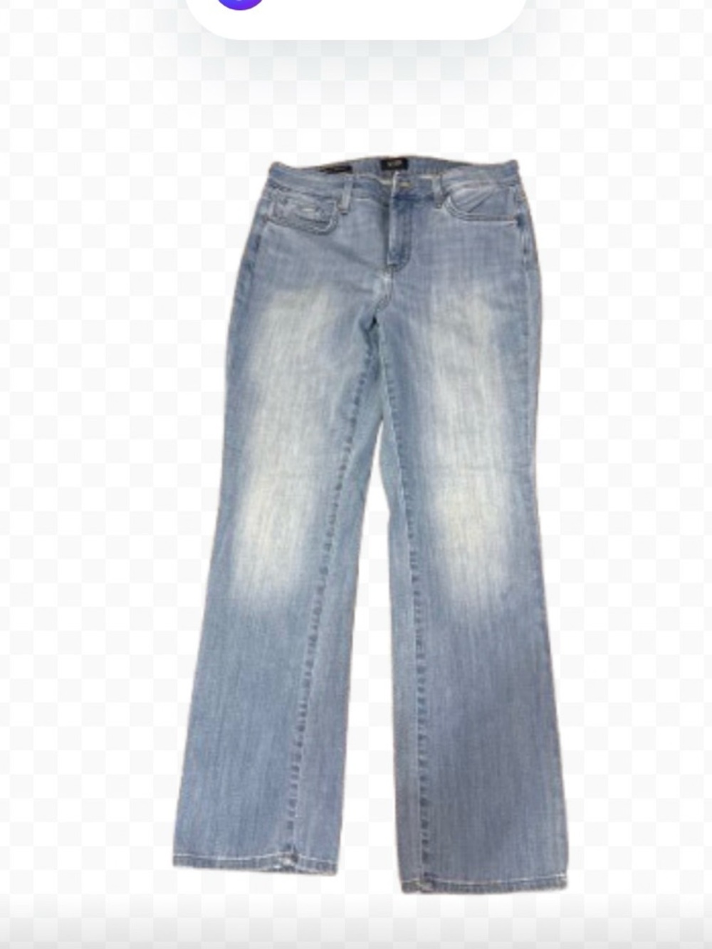 NYDJ Marilyn Straight Jeans Size 10 Lift Tuck Light Wash Stretch Denim